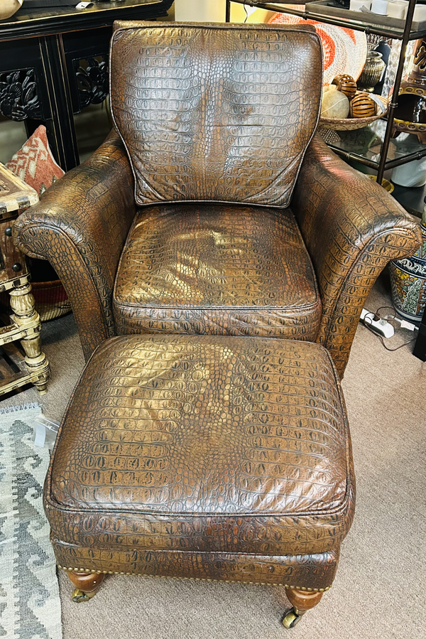 Arhaus Chair+Ottoman