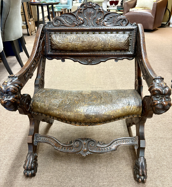 Vint Savonarola Throne Accent Chair